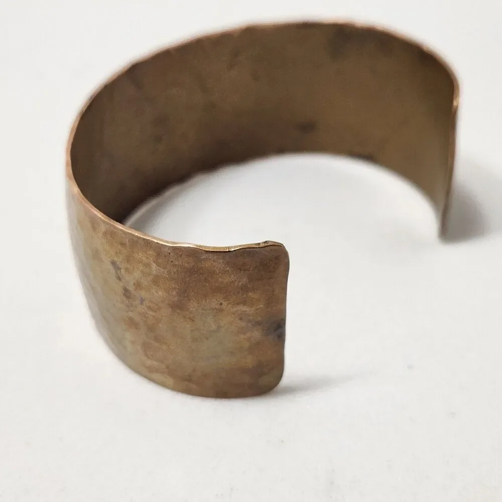 1970s Mexico Cobre Hammered Copper Cuff Bracelet 1